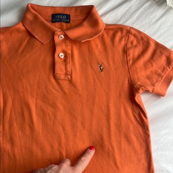 Polo by Ralph Lauren Orange and Blue White striped cotton Polos size 5 preppy - Picture 2 of 7